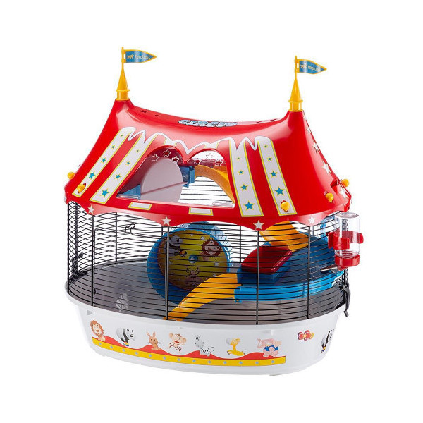 Клетка Ferplast Cage circus Fun Black для хомяков с цветными наклейками