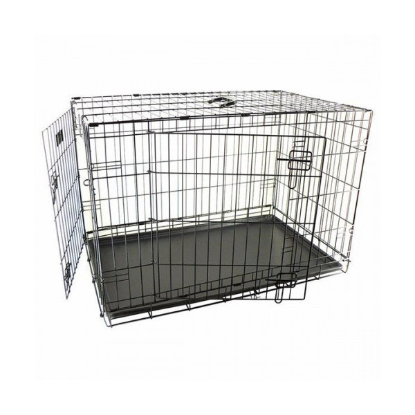 Клетка Flamingo Wire Cage Ebo Taupe 2-х дверная, для собак, металлокерамика, 14.4 кг, 109х70х77 см