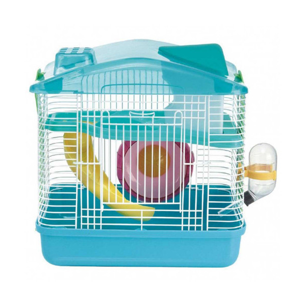 Клетка для хомяка AnimAll P-679, 28.5×19.5×27 см, бирюзовая