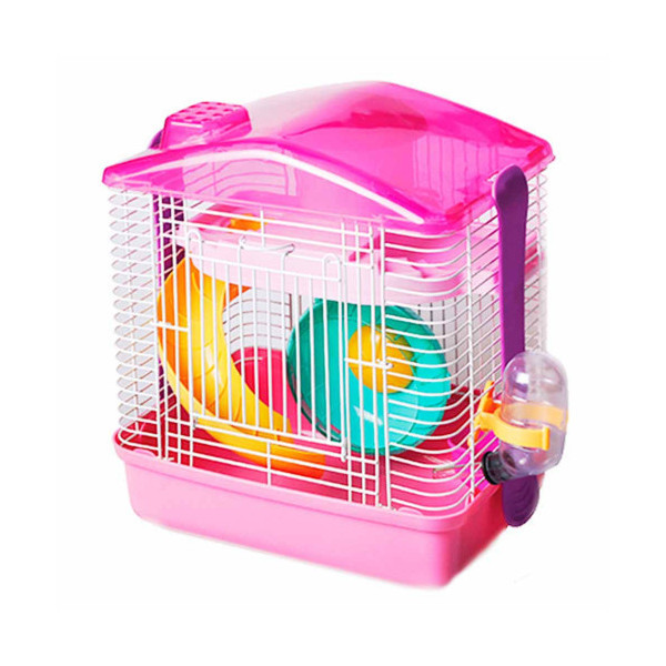 Клетка для хомяка AnimAll P-679, 28.5×19.5×27 см, розовая