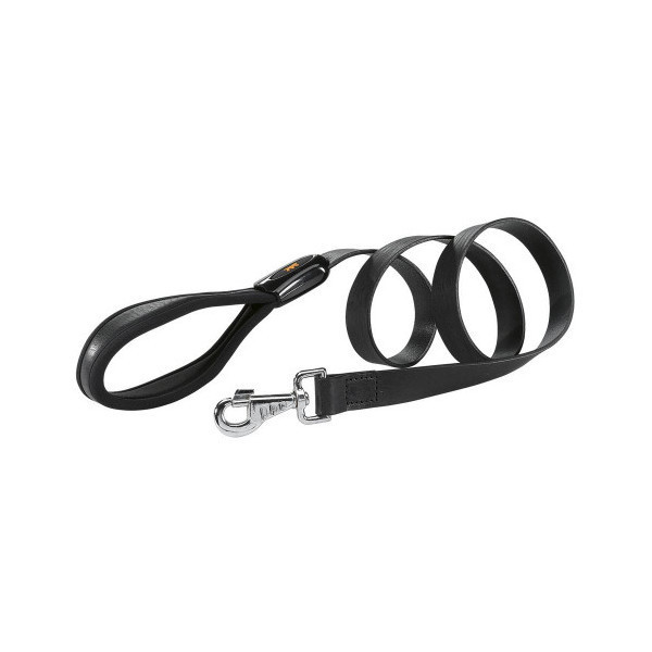 Кожаный поводок Giotto G20/120 Black для собак, 20 мм, 120 см