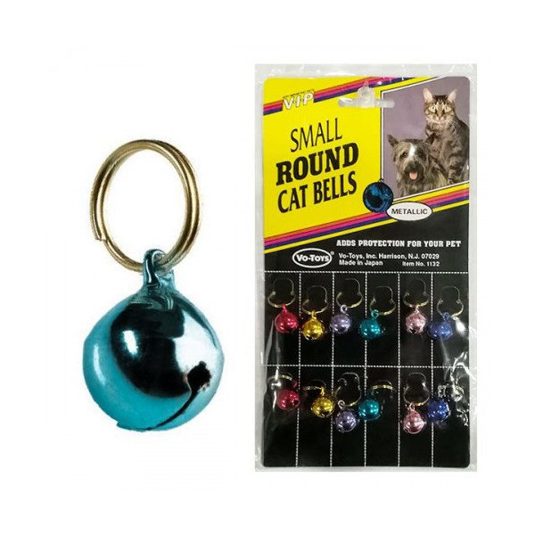 Колокольчик на ошейник Vo-Toys Cat Bell для котов, металлик, 1.2 см