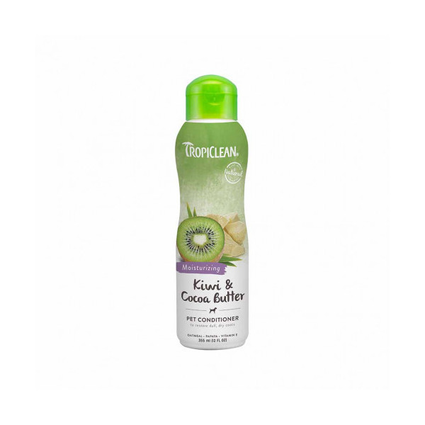 Кондиционер TropiClean Kiwi & Cocoa Butter для восстановления сухой шерсти для собак и кошек, 355 мл