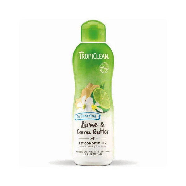 Кондиционер TropiClean Lime & Cocoa для увлажненной кожи и снижение линьки для собак и котов, 592 мл