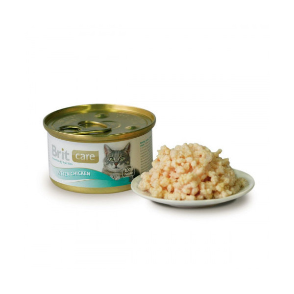 Консерва Brit Care Cat, для котят, курица, 80 г