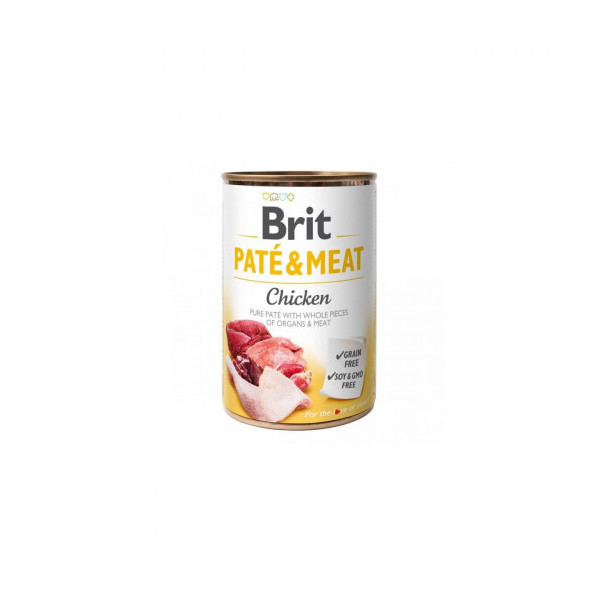 Консерва Brit Paté & Meat Dog, для собак, с курицей, 400 г