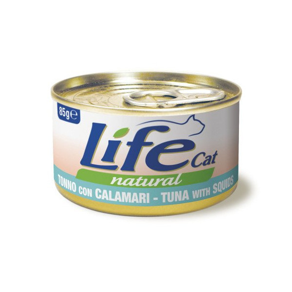 Консерва LifeCat Tuna With Squid для кошек от 6 месяцев, с тунцом и кальмаром, 85 г