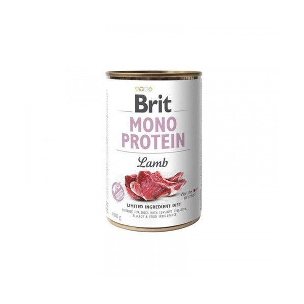 Консервы Brit Mono Protein Dog, для собак, с ягненком, 400 г