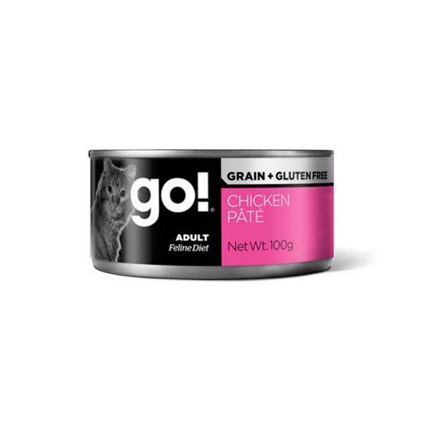Консервы GO! Grain Free Chicken Pate, беззерновой влажный корм, для кошек, 100 г