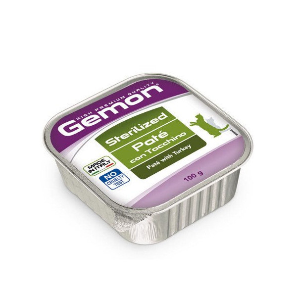 Консервы Gemon Cat Wet Sterilised для стерилизованных кошек, с индейкой, 100 г