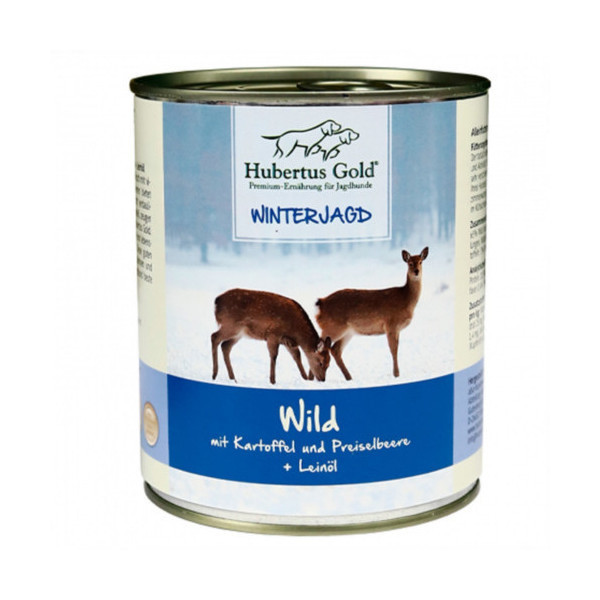 Консервы Hubertus Gold Wild mit Kartoffel для собак, дичь с картошкой и брусникой, 800 г