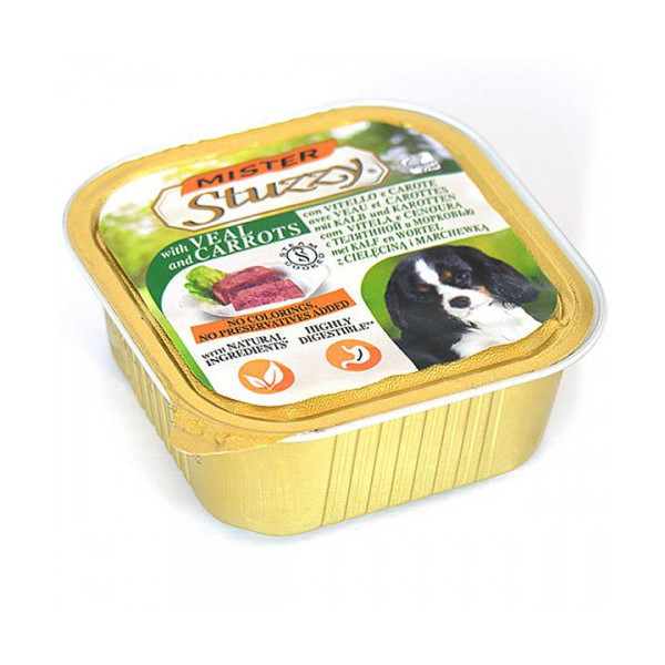 Консервы Mister Stuzzy Dog Veal Carrot с телятиной и морковью, для собак, паштет, 150 г