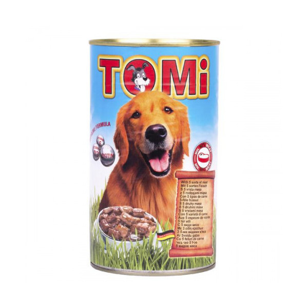 Консервы Tomi 5 kinds of meat с 5 видами мяса, для собак, 0.1 кг