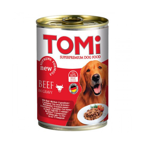 Консервы Tomi Beef с говядиной, супер премиум, для собак, 400 г