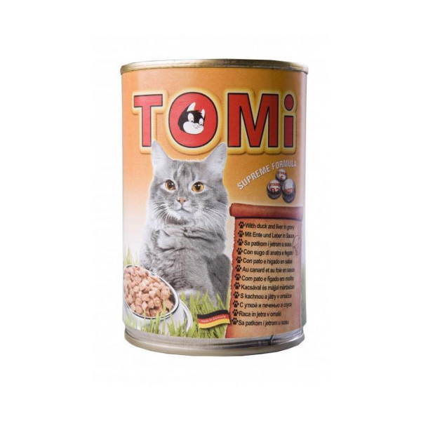 Консервы Tomi duck liver с уткой и печенью, для кошек, 400 г