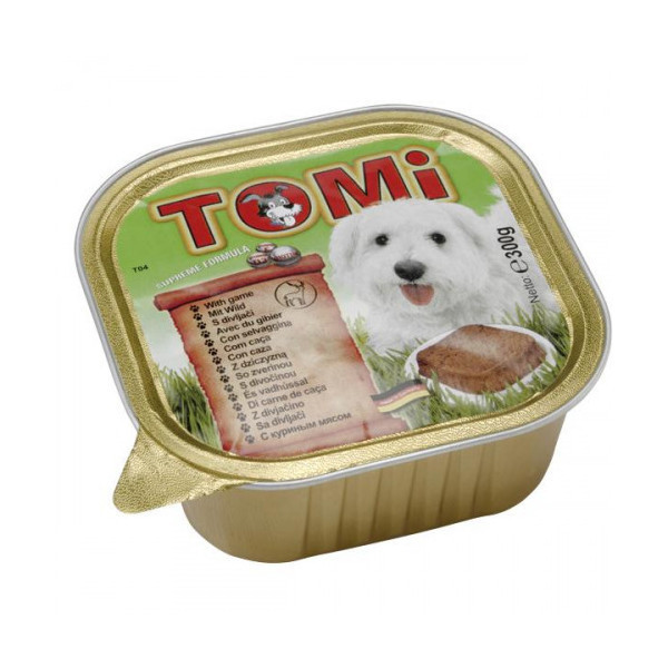 Консервы Tomi game с дичью, для собак, паштет, 300 г