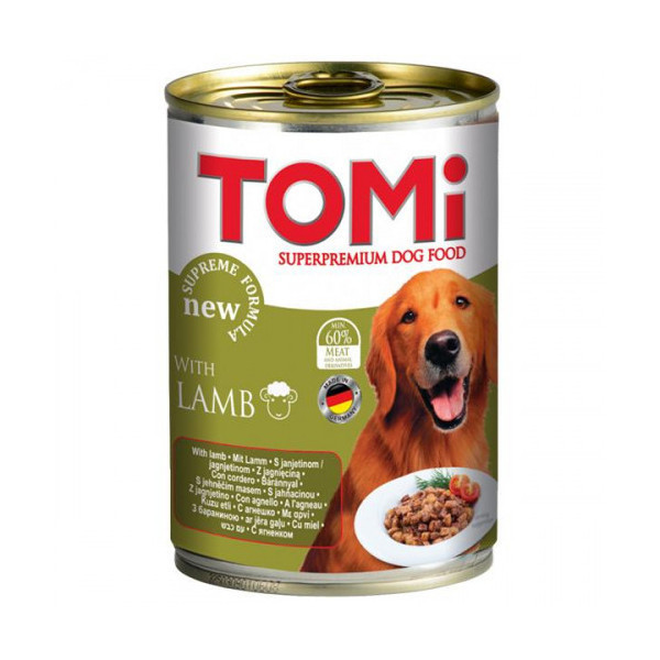 Консервы Tomi lamb с ягненком, супер премиум, для собак, 1.2 кг