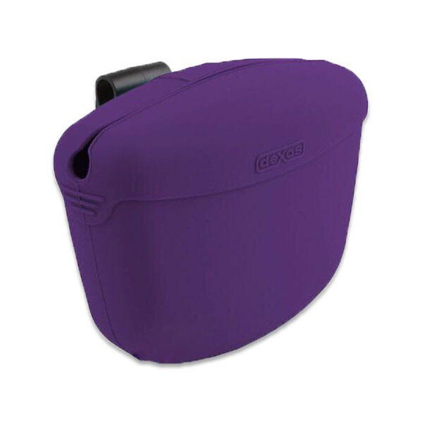Контейнер для лакомств Dexas Pooch Pouch с клипсой на пояс для тренировок, фиолетовый