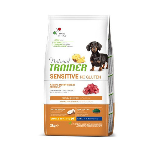 Корм Natural Trainer Dog Sensitive Small&Toy для взрослых собак мелких пород, с ягнёнком, 2 кг