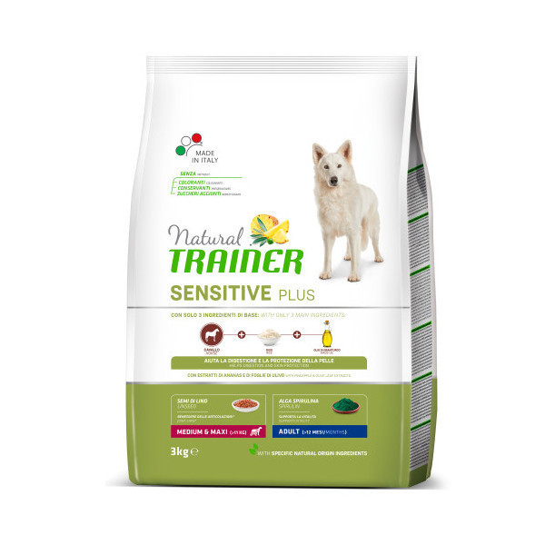 Корм Natural Trainer Dog Sensitive для взрослых собак средних и крупных пород, с кониной, 3 кг