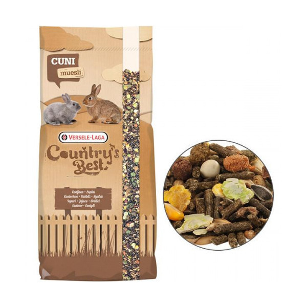 Корм Versele-Laga Country`s Best Cuni Fit Muesli зерновая смесь, для кроликов, 20 кг