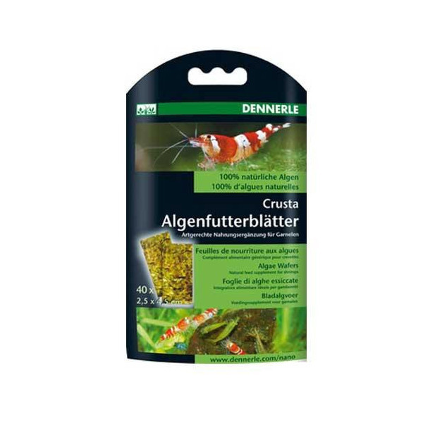 Корм из водорослей для креветок Dennerle Nano Algenfutterblatter, 40 шт