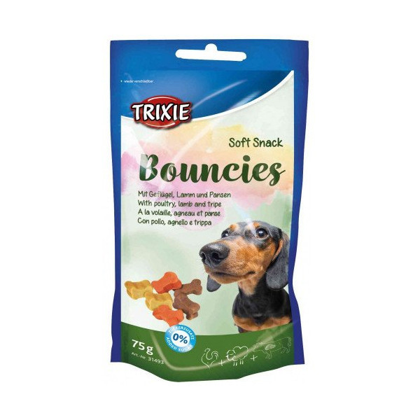 Косточки Trixie Bouncies для собак, микс, ягнёнок, птица и желудок, 75 г