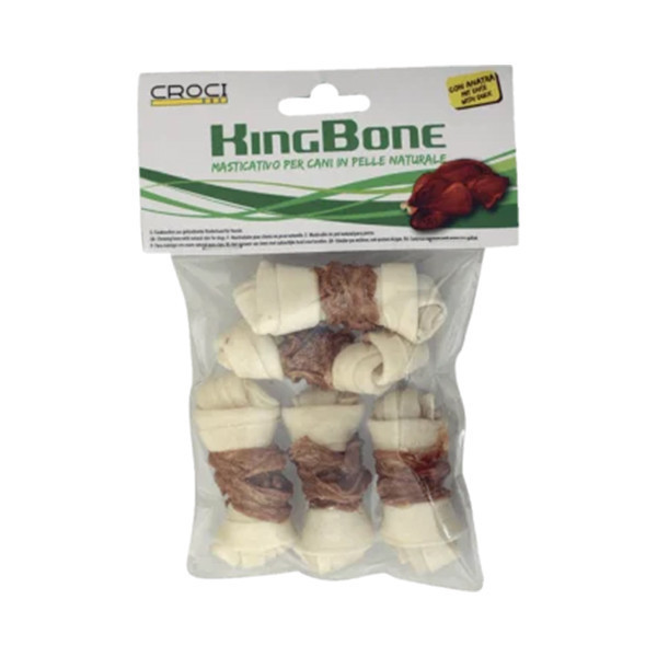Кость Croci King Bone Duck для собак, узловая, с уткой, 5 см, 10 г, 5 шт/уп, цена за упаковку