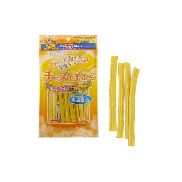 Лакомство DoggyMan Cheese Chewing Stick, палочки с сыром, жевательное лакомство для собак, S, 11 см, 80 г