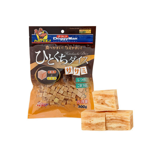 Лакомство DoggyMan Chicken&Milk Dice Treats, куриные кубики с молоком, для собак, 300 г