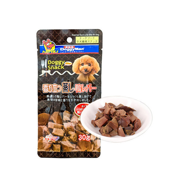 Лакомство DoggyMan Streamed Duck Liver Bits, утиная печень на пару, для собак, 30 г