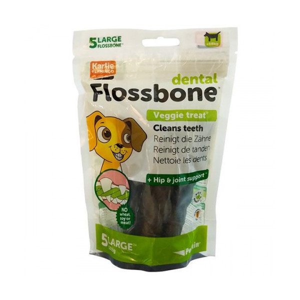 Лакомство Flamingo Dental Flossbone для чистки зубов собак, средний, 15 ед