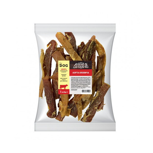 Лакомство Home Food Аорта говяжья "Сабля" для взрослых собак, 1 кг