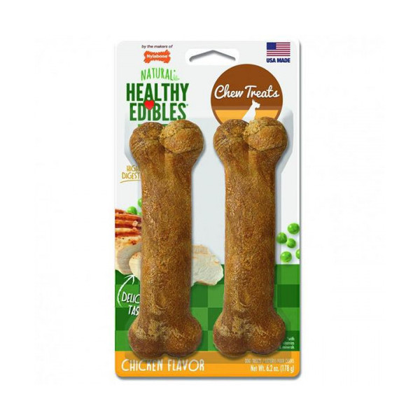 Лакомство Nylabone Healthy Edibles Chicken жевательное, для собак, до 16 кг, вкус курицы, 178 г