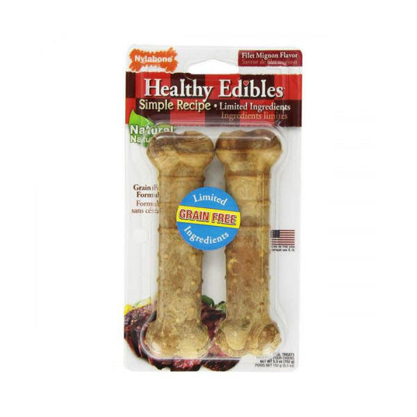 Лакомство Nylabone Healthy Edibles Wolf для собак с чувствительным пищеварением, вкус филе миньон, 152 г
