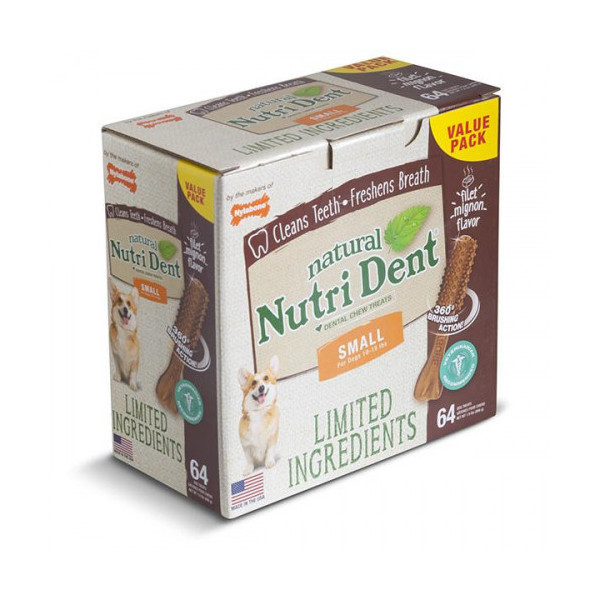 Лакомство Nylabone Nutri Dent Natural для чистки зубов, для собак, L, 0.832 кг, 20 шт, цена за 1 шт