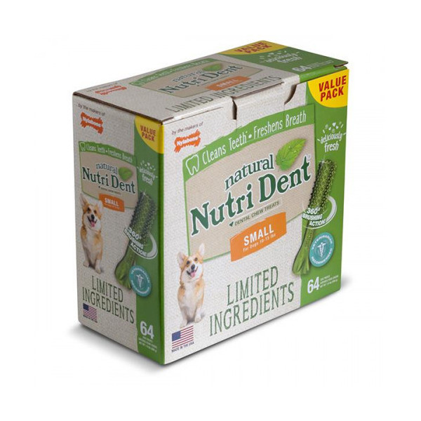 Лакомство Nylabone Nutri Dent Natural для чистки зубов, для собак, XS, 20 шт, цена за 1 шт