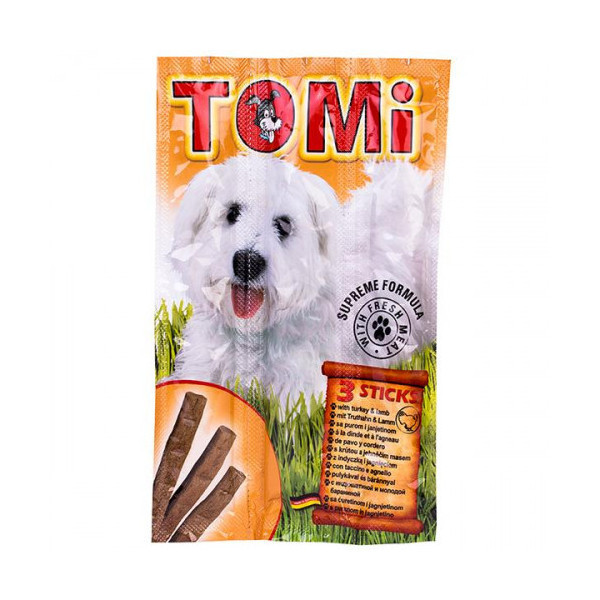 Лакомство Tomi Sticks Dog Turkey&Lamb с индейкой и ягненком, для собак, 30 г