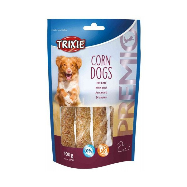Лакомство Trixie Corn Dogs для собак, утка, 100 г, 4 шт
