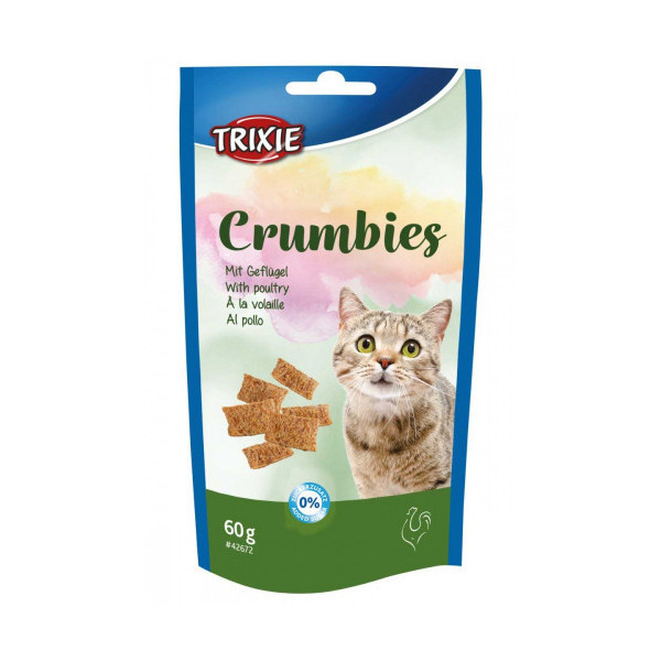 Лакомство Trixie Crumbies для кошек, птица, с добавлением таурина, 60 г