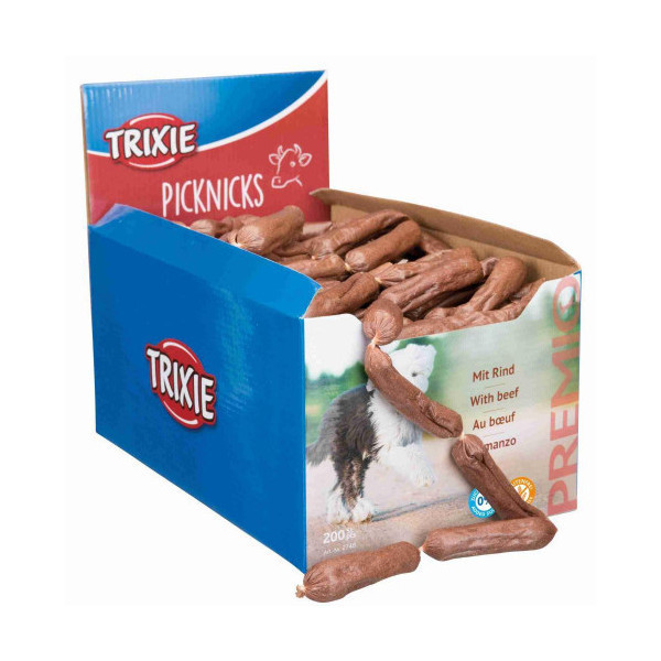 Лакомство Trixie Picknicks, сосиски с говядиной, для собак, 8 см, 8 г, 200 шт