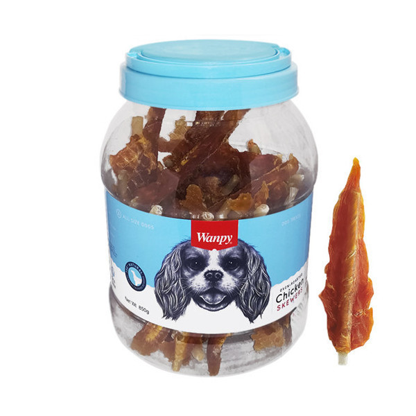 Лакомство Wanpy Chicken Insert Rawhide рулет из вяленой курицы и сыромятной кожи, для собак, 850 г