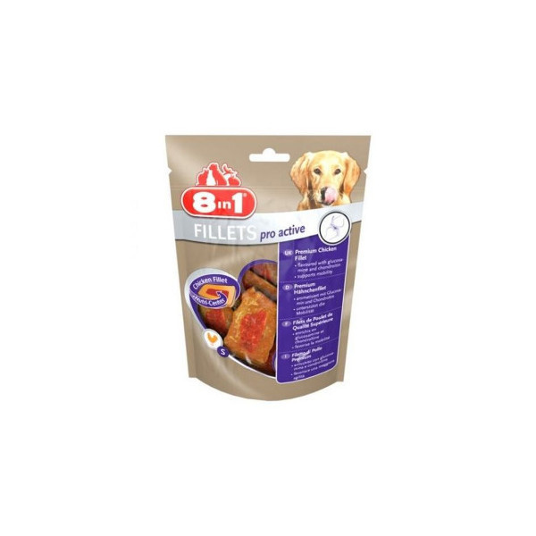 Лакомство для собак 8in1 куриное филе, S, для улучшения активности, 80 г