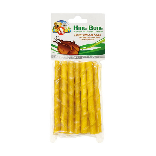 Лакомство жилистое Croci King Bone для собак, витой стик, 10 см, 10 г, 20 шт/уп