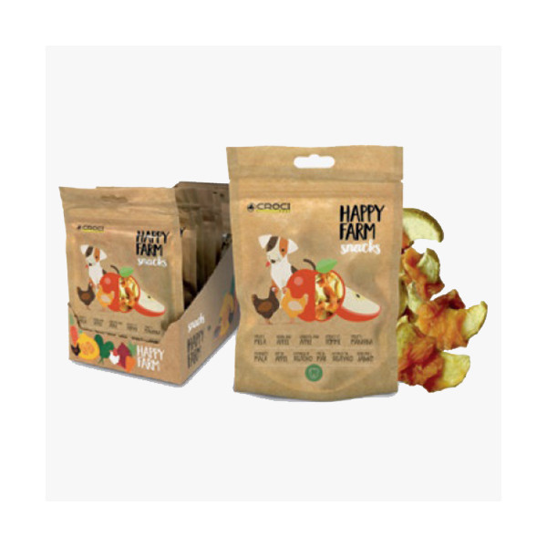 Лакомство мясное Croci Happy Farm, для собак, курица с яблоком, 80 г, 12 пач/уп, цена за 1 пачку