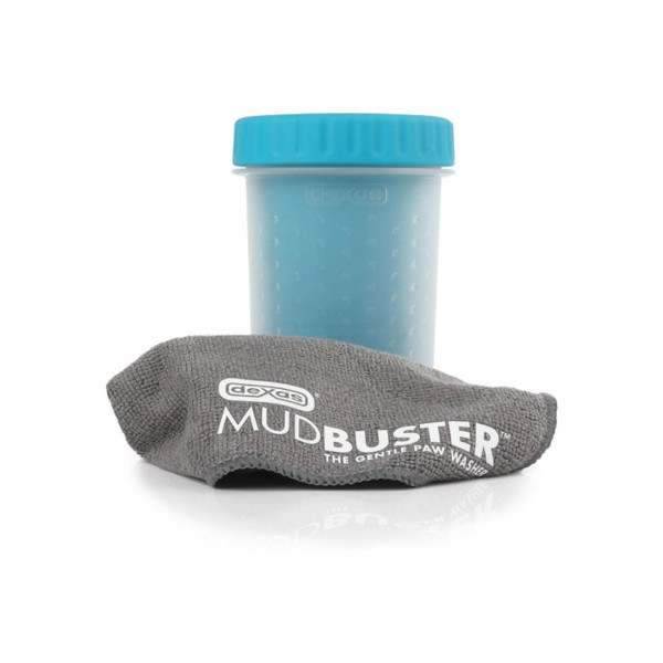 Лапомойка Dexas MudBuster, средняя, голубая, высота 15 см, диаметр 10 см