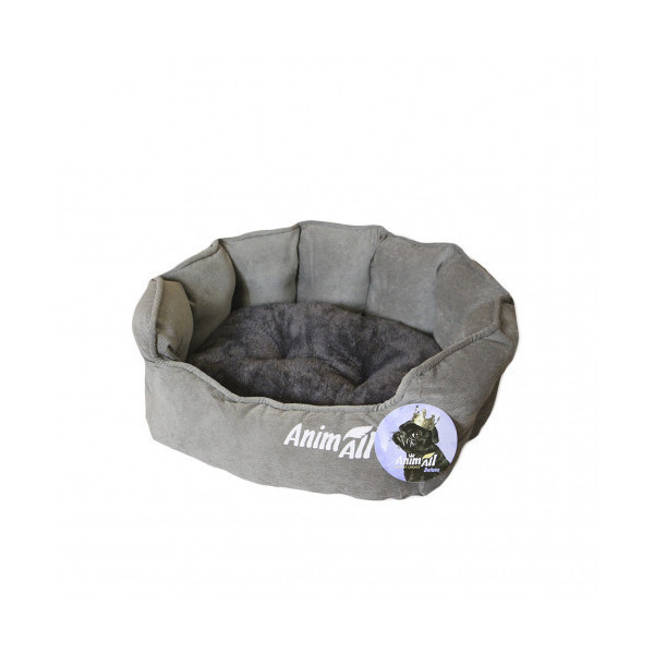 Лежак AnimAll Rolyal S для собак, серый, 48×42×20 см