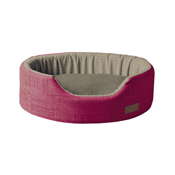 Лежак Croci Cozy Fuxia для собак и кошек, розово-серый, 50×35×14 см