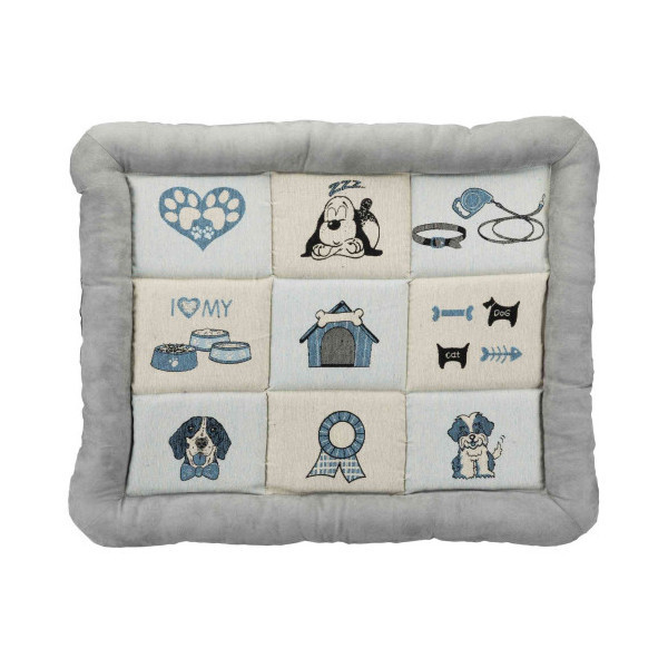 Лежак Trixie Patchwork для кошек, с принтом, серый, 70×50 см