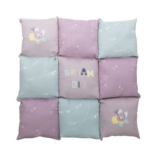 Лежак Trixie Patchwork для щенков, с принтом, розово-бирюзовый, 60×60 см